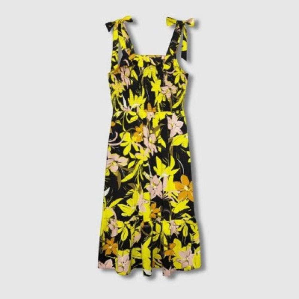 Floral Print Sleeveless Smocked Dress | Who What Wear